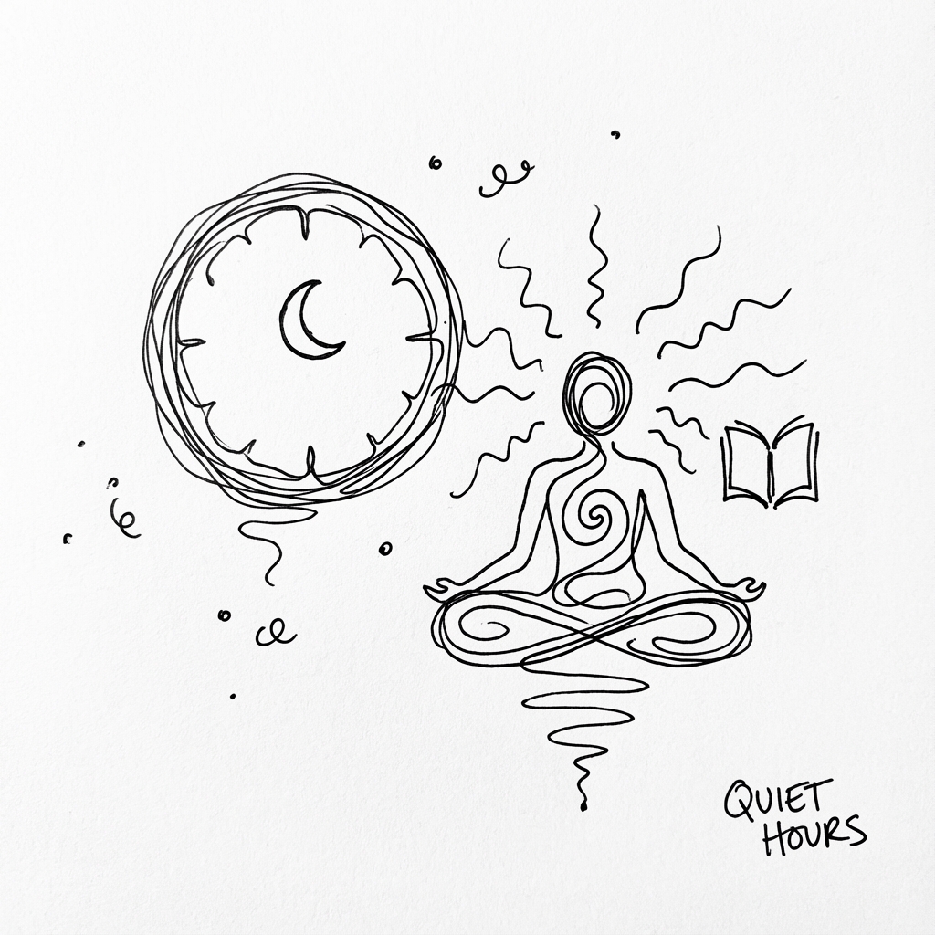 Philosophical artwork for Quiet Hours